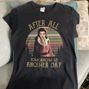 Women’s Gildan Black ‘Tomorrow is Another Day’ T-Shirt Size Medium